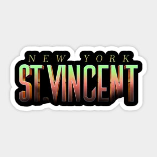 new york st vincent Sticker